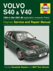 Image for Volvo S40 &amp; V40 service and repair manual  : models covered, Volvo S40 Saloon &amp; V40 Estate models with petrol engines, including turbo and GDI versions, T4 and special/limited editions 1.6 litre (158