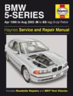 Image for Service and repair manual for BMW 5-Series  : models covered, BMW 5-Series (E39) models with 6-cylinder petrol engines, 520i, 523i, 528i &amp; 530i saloon &amp; estate (touring), 2.0 litre (1991cc), 2.2 litr
