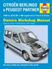 Image for Citroèen Berlingo &amp; Peugeot Partner petrol &amp; diesel service &amp; repair manual  : 1996 to 2010