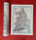 Image for Railway Map of England and Wales 1852 - Old Map Supplied Rolled in a Clear Two Part Presentation Tube - Print Size 45cm x 32cm