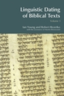 Image for Linguistic Dating of Biblical Texts: Vol 1
