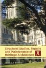 Image for Structural studies, repairs and maintenance of heritage architecture X : 10th