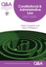 Image for Constitutional &amp; administrative law, 2007-2008