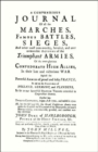 Image for Compendious Journal of All the Marches Famous Battles &amp; Sieges (of Marlborough)