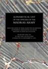 Image for Alphabetical List of the Officers of the Indian Army 1760 to the Year 1834 Madras