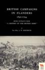 Image for British Campaigns in Flanders 1690-1794