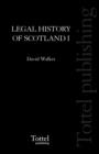 Image for Legal History of Scotland : The Beginnings to A.D. 1286 : v. 1