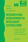 Image for Research and Development in Intelligent Systems XXIII