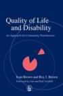 Image for Quality of life and disability: an approach for community practitioners