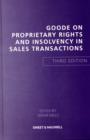 Image for Goode on Proprietary Rights and Insolvency in Sales Transactions