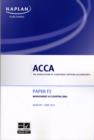 Image for F2 Management Accounting MA - Exam Kit