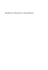 Image for Handbook of research on Asian business