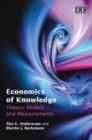 Image for Economics of knowledge  : theory, models and measurements