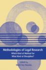 Image for Methodologies of legal research: what kind of method for what kind of discipline?