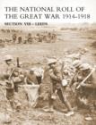 Image for NATIONAL ROLL OF THE GREAT WAR Section VIII - Leeds