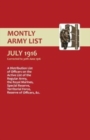 Image for MONTHLY ARMY LIST. JULY 1916 Volume 1
