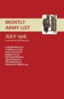 Image for MONTHLY ARMY LIST. JULY 1916 Volume 3