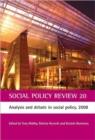 Image for Social policy review20: Analysis and debate in social policy, 2008