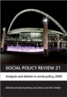Image for Social policy review.21,: Analysis and debate in social policy, 2009