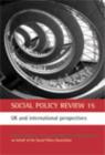 Image for Social Policy Review 15 : UK and international perspectives