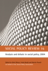 Image for Social Policy Review 16: Analysis and debate in social policy, 2004