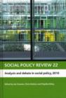 Image for Social policy review22,: Analysis and debate in social policy, 2010