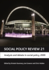 Image for Social policy review..: (Analysis and debate in social policy, 2009)