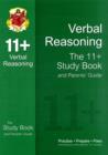 Image for 11+ Verbal Reasoning Study Book and Parents&#39; Guide (for GL &amp; Other Test Providers)