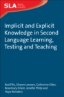 Image for Implicit and Explicit Knowledge in Second Language Learning, Testing and Teaching