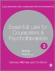 Image for Essential Law for Counsellors and Psychotherapists