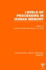 Image for MemoryVolume 5,: Levels of processing in human memory