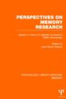 Image for Perspectives on Memory Research (PLE:Memory)