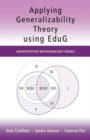 Image for Applying generalizability theory using EduG