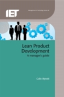 Image for Lean product development: a manager&#39;s guide