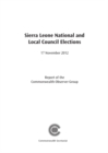 Image for Sierra Leone National and Local Council Elections, 17 November 2012