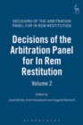 Image for Decisions of the Arbitration Panel for In Rem Restitution, Volume 2