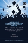 Image for Academic entrepreneurship in Asia  : the role and impact of universities in national innovation systems
