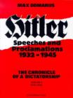 Image for Hitler Speeches and Proclamations : v. 1 : 1932-34