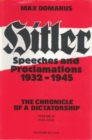 Image for Hitler Speeches and Proclamations : v. 2 : 1935-38