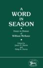 Image for Word in Season : Essays in Honour of William McKane