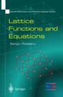 Image for Lattice Functions and Equations