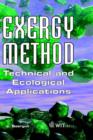 Image for Exergy method  : technical and ecological applications