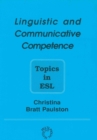 Image for Linguistic and Communicative Competence : Topics in ESL