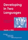 Image for Developing in two languages  : Korean children in America
