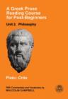 Image for A Greek Prose Course: Unit 2 : Philosophy
