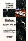 Image for Land Rover Defender 90 110 130 Handbook Mar. 1994-1998 MY