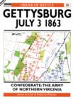 Image for Gettysburg Confederate  : the army of Northern Virginia, 3 July 1863