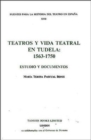 Image for Teatros y Vida Teatral en Tudela: 1563-1750 : Estudio y documentos