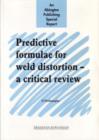 Image for Predictive Formulae for Weld Distortion