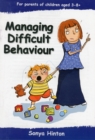 Image for Managing Difficult Behaviour : Parent Booklet